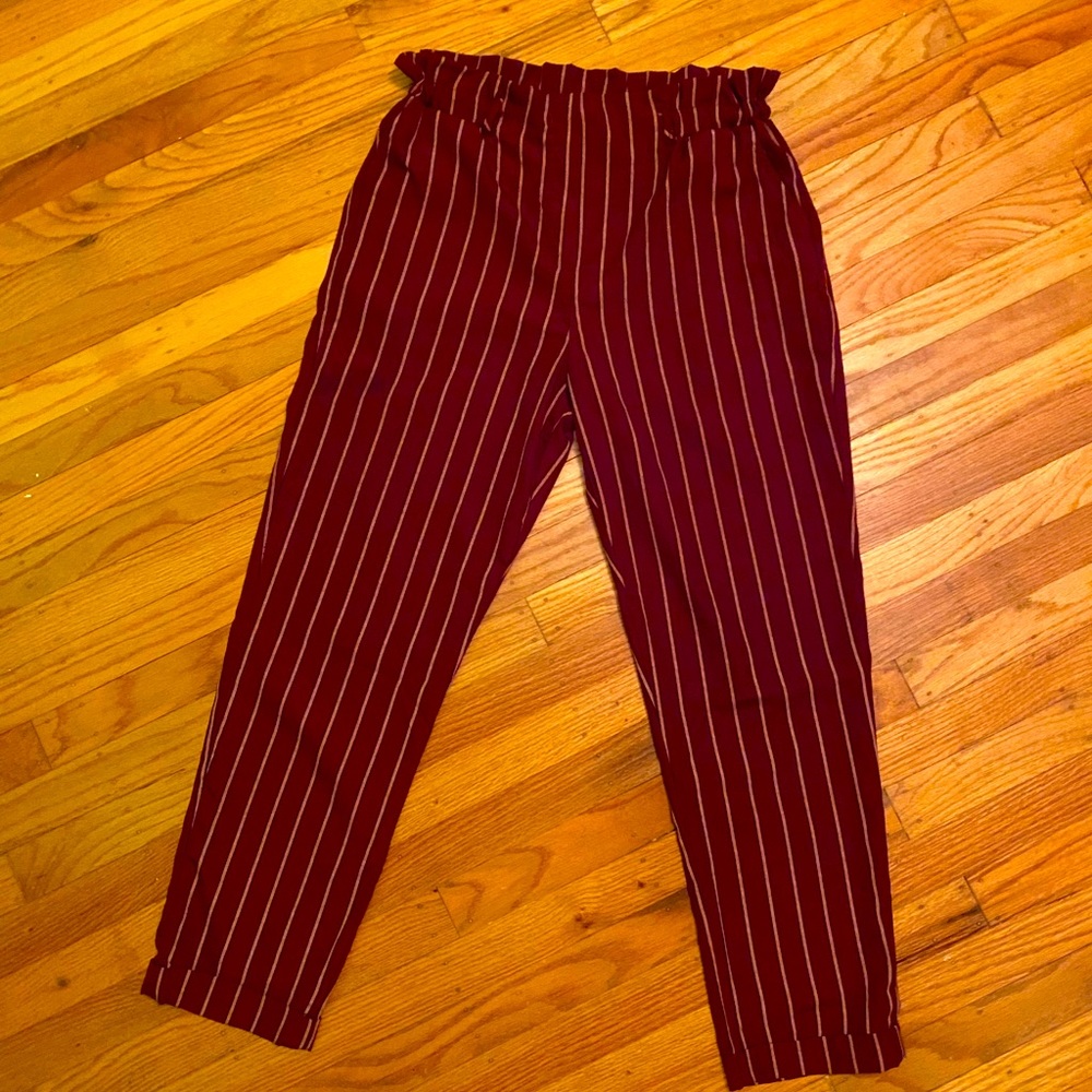 Mine high-waisted striped trousers